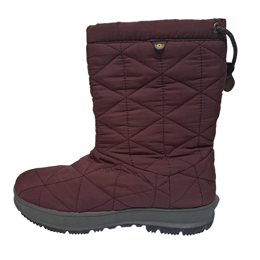 Bogs Rebound Womens Snowday Mid Snow Fleece Lining Waterproof Boots S 8 Burgundy - Picture 11 of 16